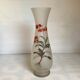 Large frosted glass vase flowers