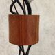 Teak and resin pendant light