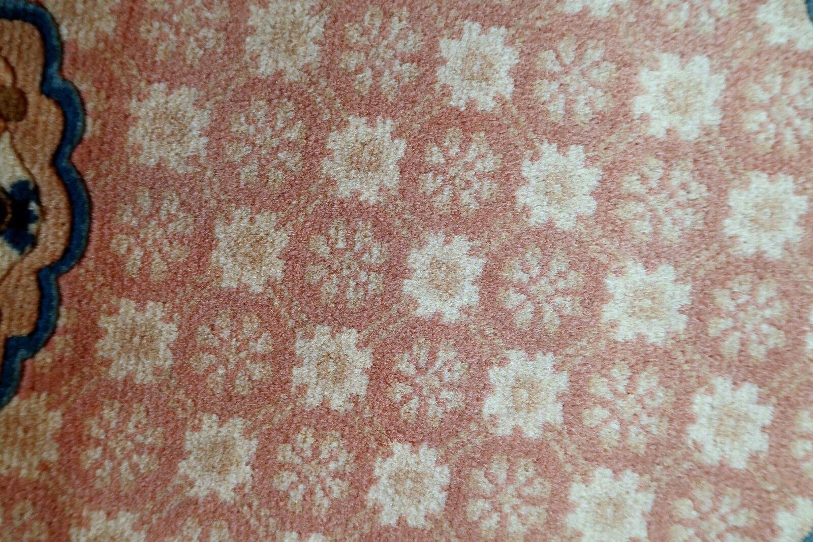 Antique 1930s Chinese Art Deco rug 64cm x 123cm - 1C1261