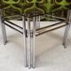 Table basse chrome verre fumé 1970"