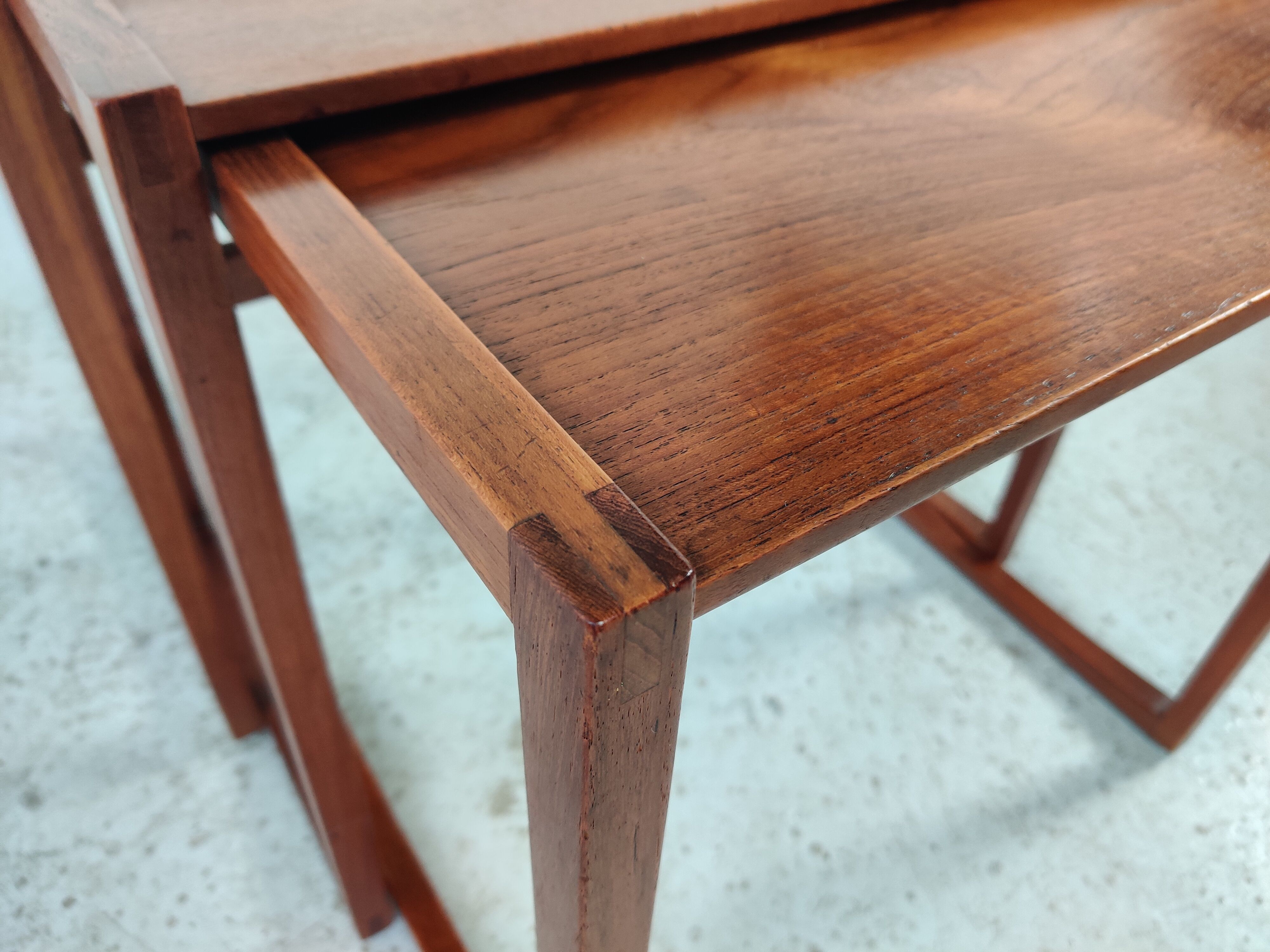 Teak trundle table by Kai Kristiansen, Denmark 1960s