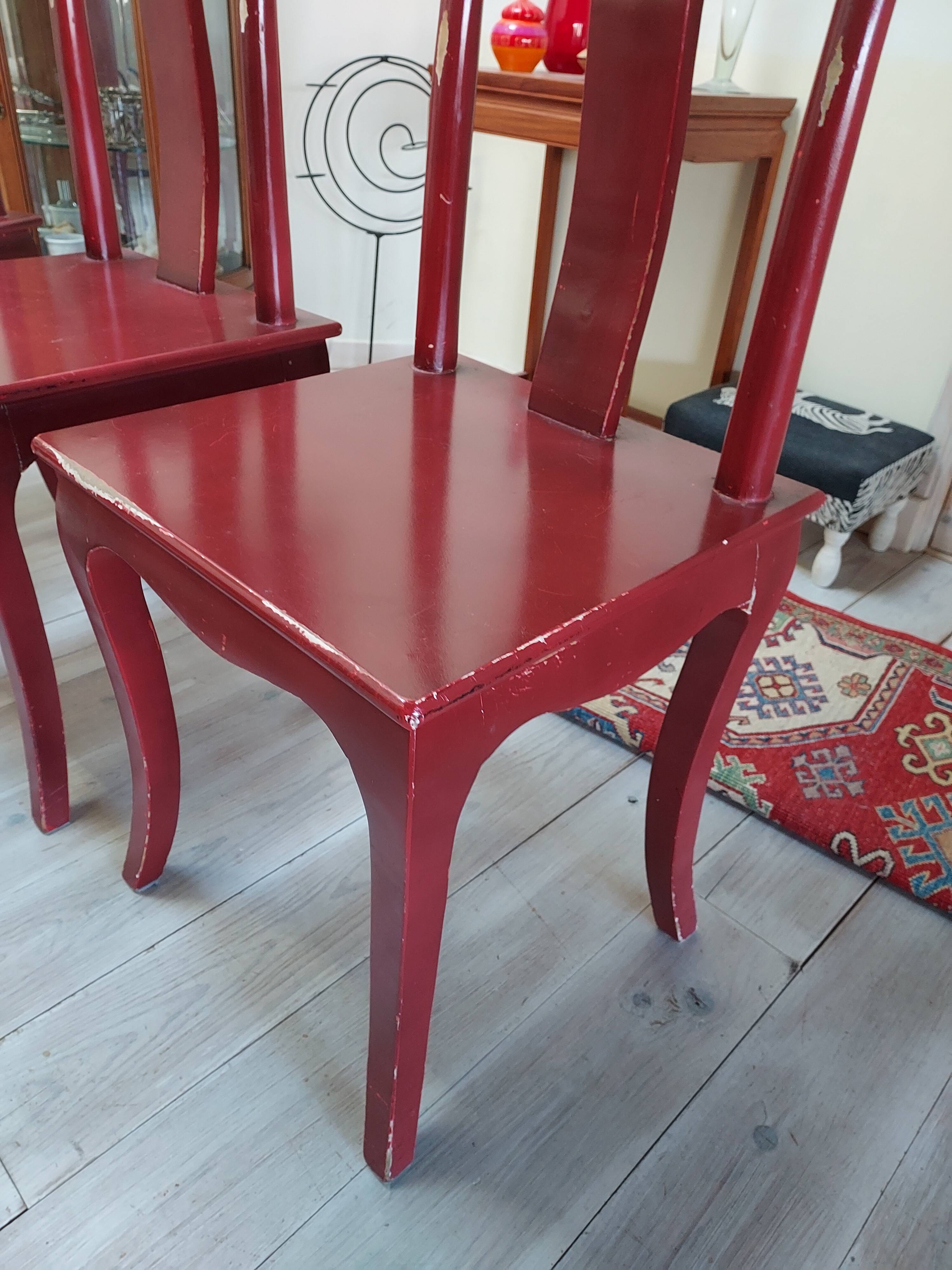 Chaises style asiatique lot de 4