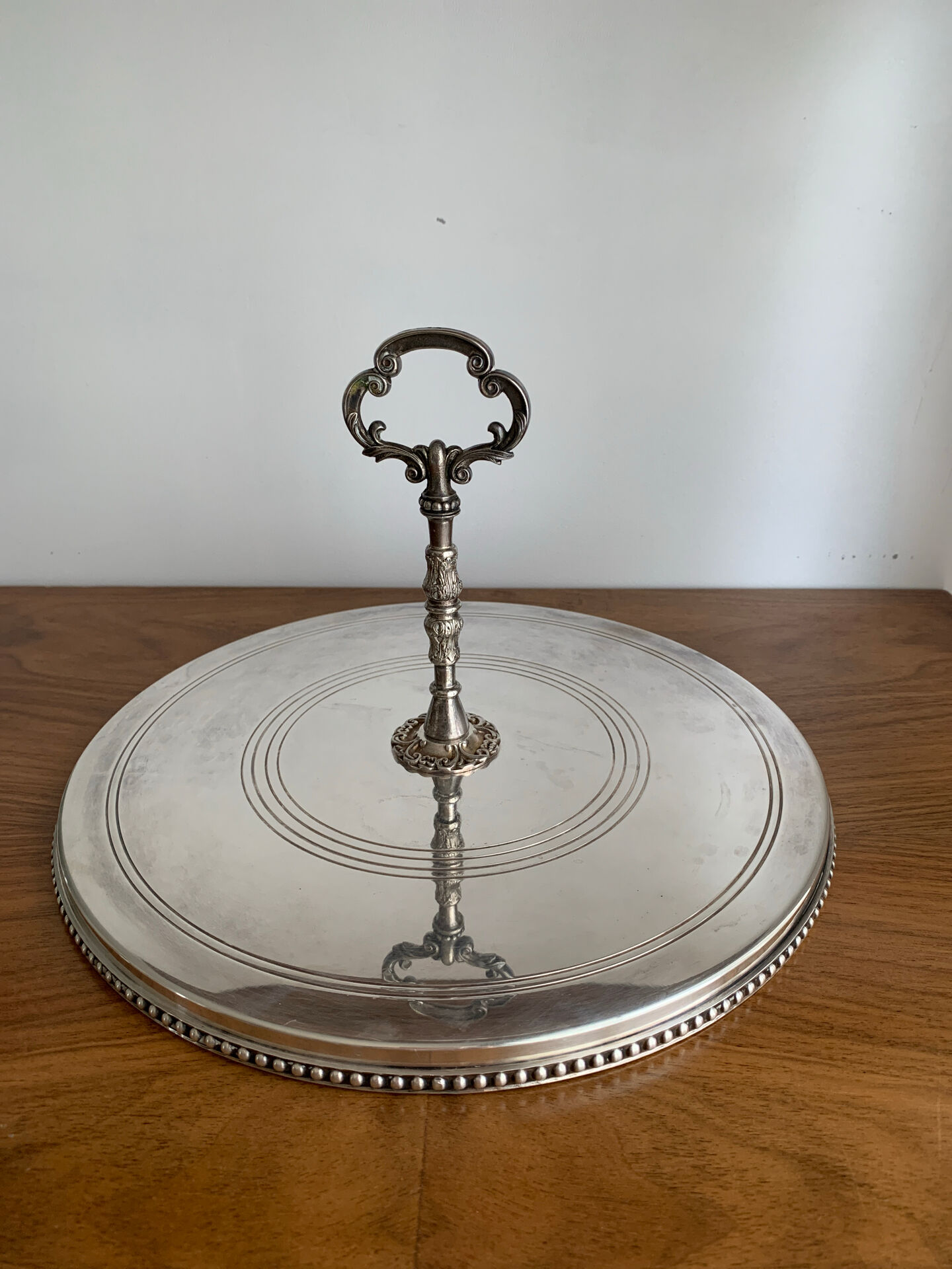 Silver-plated metal tray Roux-Marquiand
