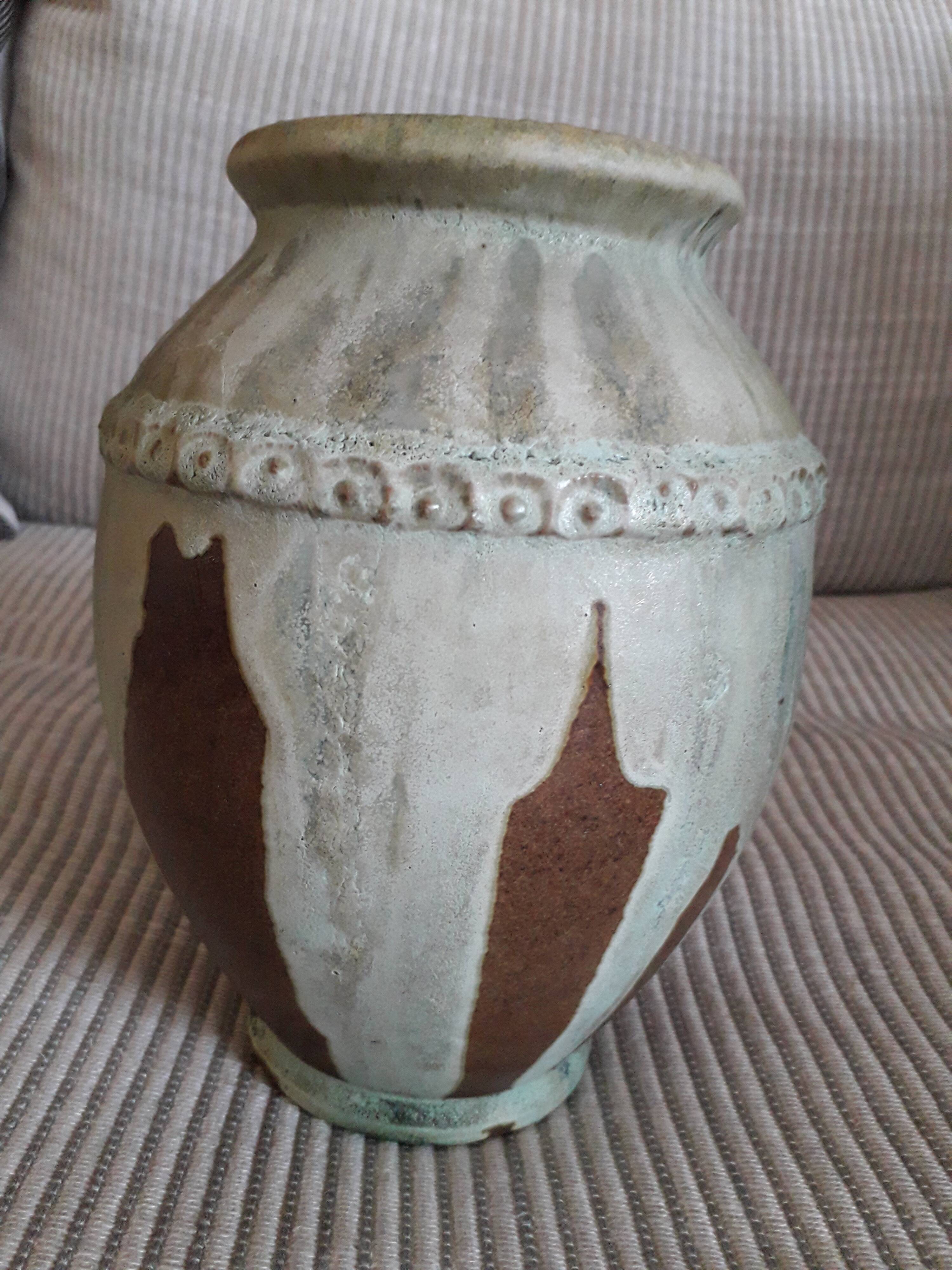 Vintage Greber vase signed les Fontainettes