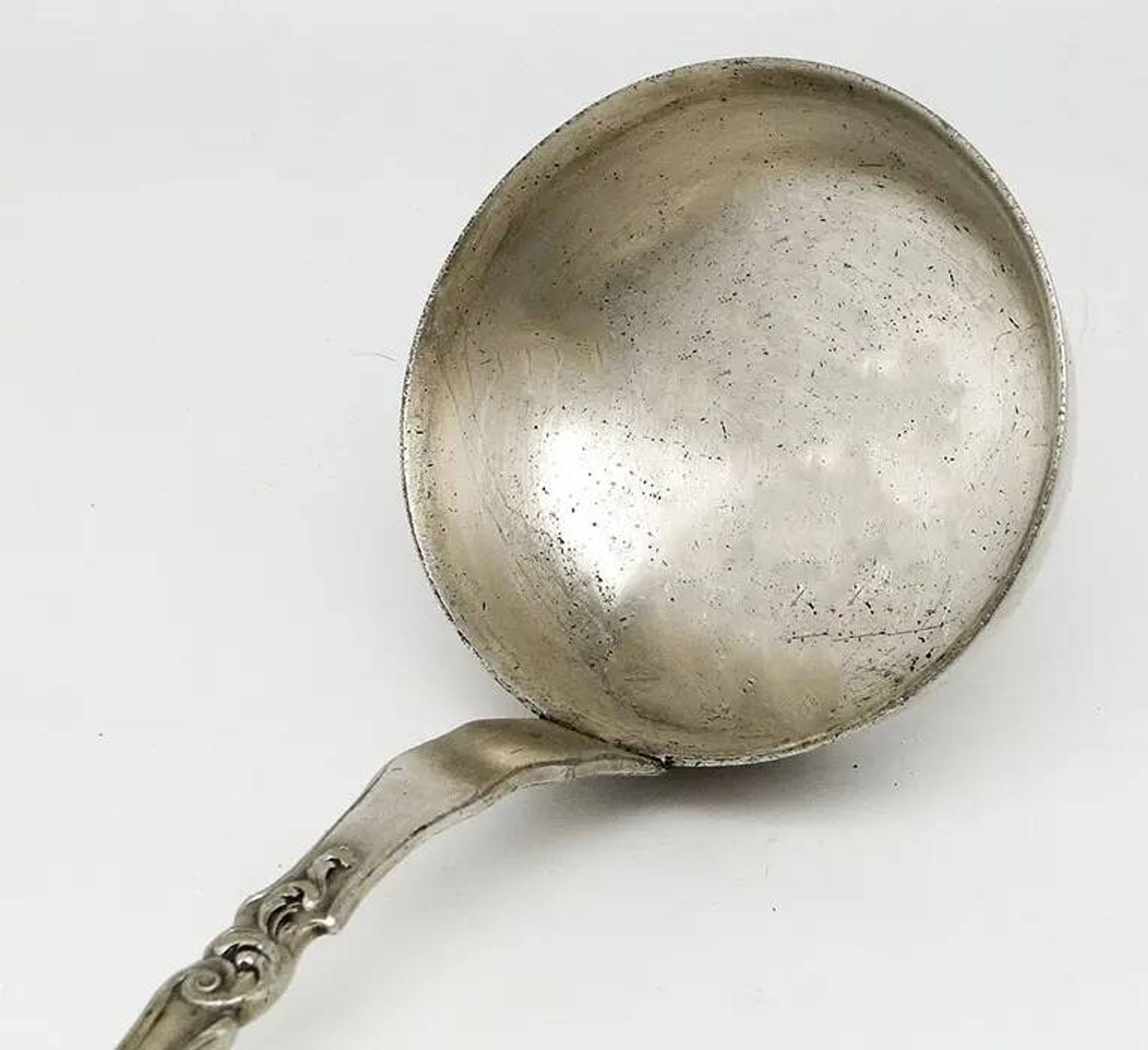 Borówka ladle, Art Nouveau / Art Deco, silver-plated brass, Norblin, Poland, 1920s