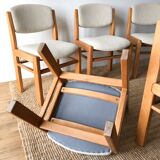 Chaises en orme maison Regain restaurées