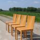 Set 4 - plywood beech dining chair Dutch design postmodern