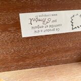 Scandinavian table with drawer in oak wood