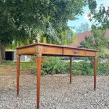 Louis XVI style mahogany flat desk, 19th century
