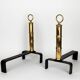 Paire de chenets par Jacques Adnet