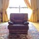 Vintage brown leather armchair