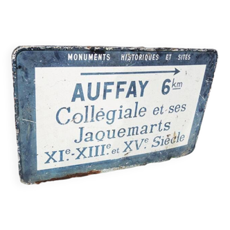 Ancienne Plaque des Monuments Historiques & Sites : Auffay