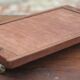 Art deco wooden tray, wooden tray with glass handles, breakfast tray
