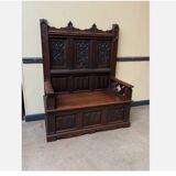Antique - Impressive Neo-Gothic Chest Bench