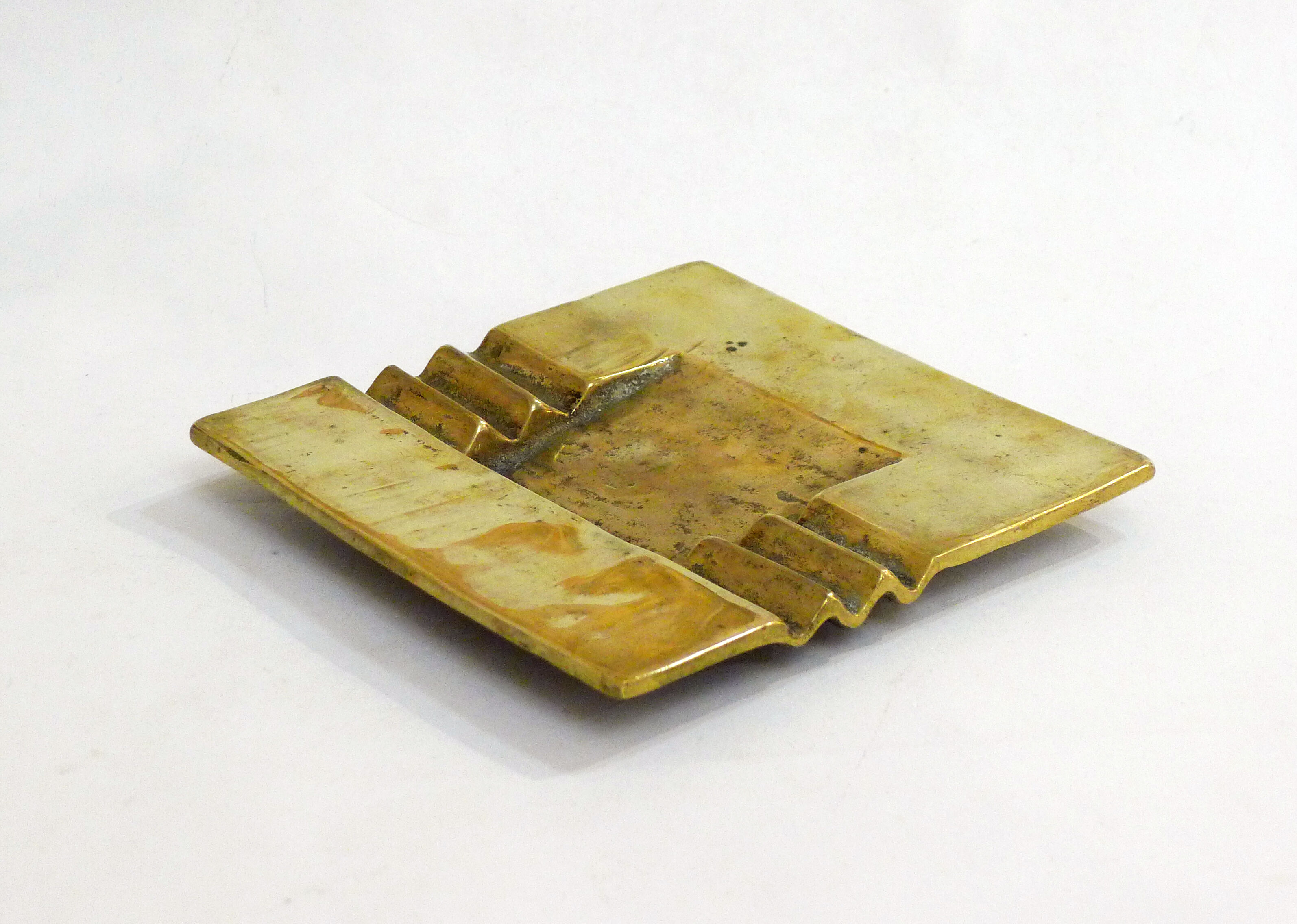 Stylized ashtray gilded bronze