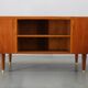Mid-century Danish teak writing desk with brass details, 1960s