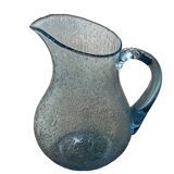 Biot blown glass pitcher