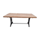 Table design industriel avec superbe piétement en fonte estampillé Singer