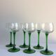 Alsatian type green wine glasses
