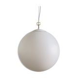 Opaline glass globe pendant lamp, 1960's