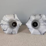 Glass pendant lights by Peill & Putzler, Petunia model 1970