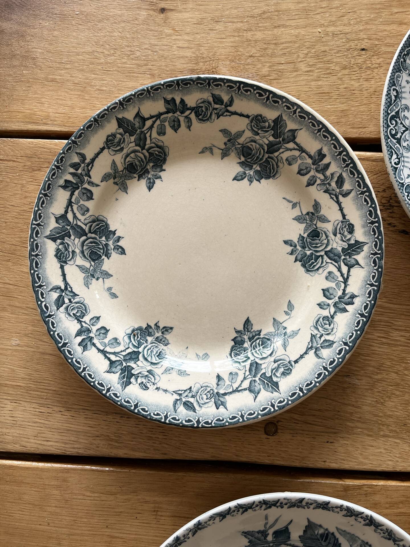 6 assiettes terre de fer