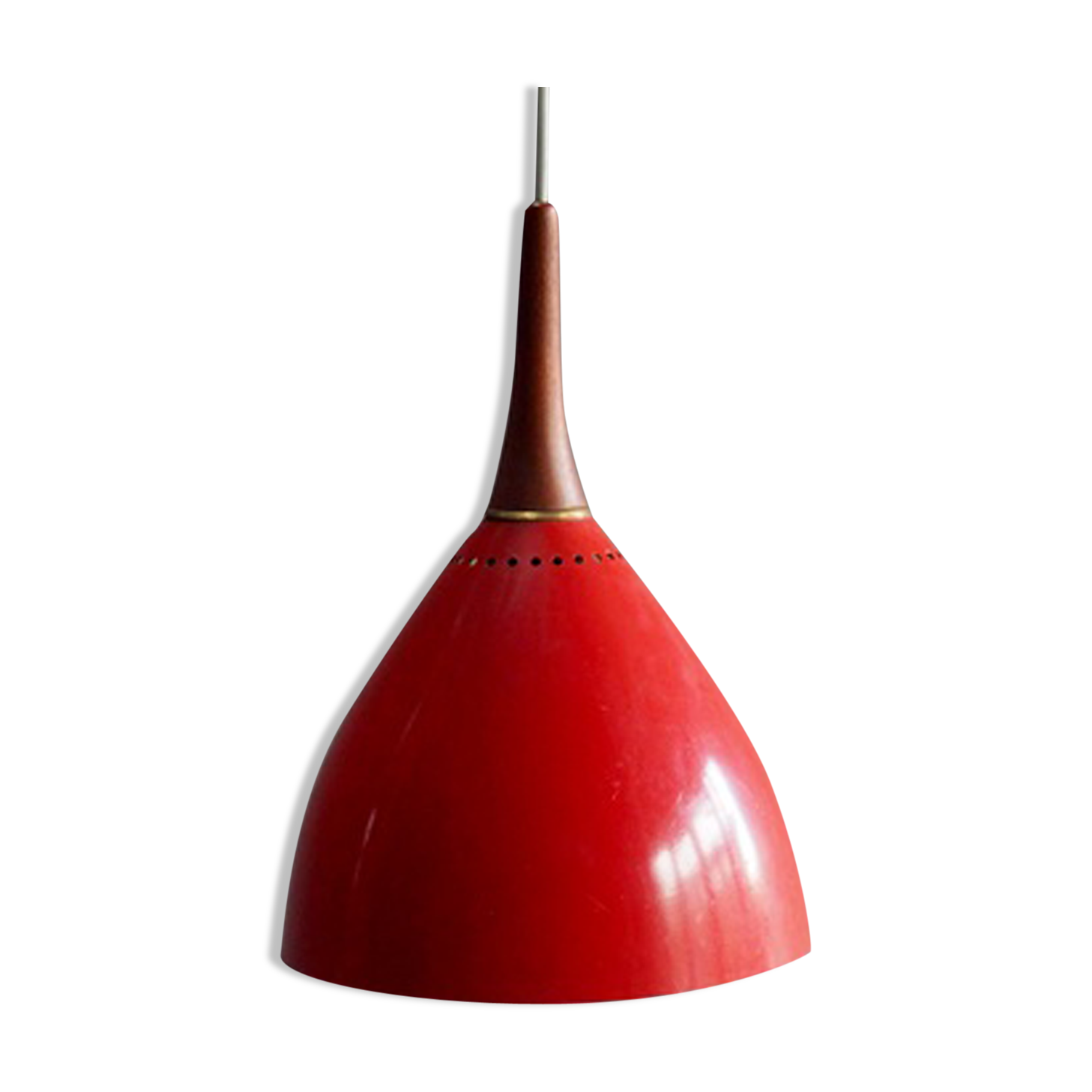 Vintage Danish Red metal suspension
