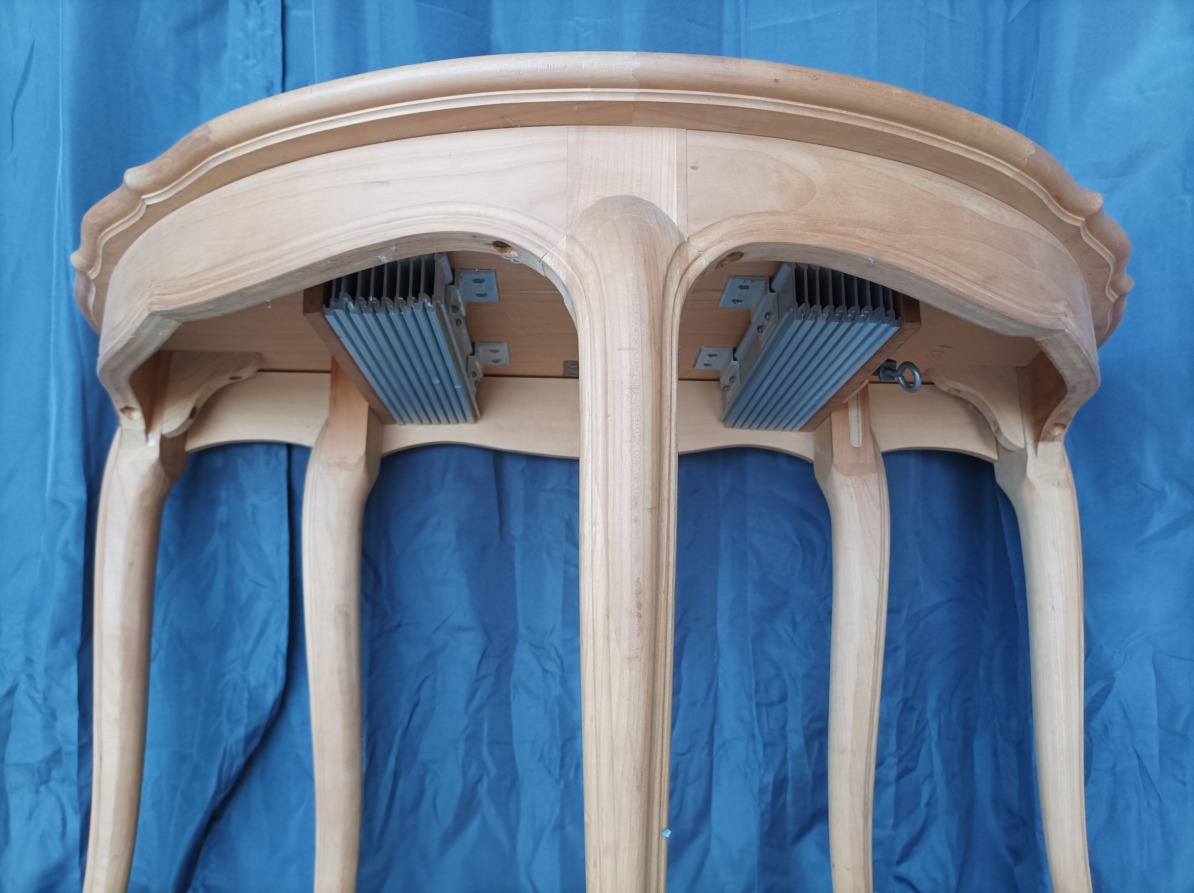 Half-moon beech console