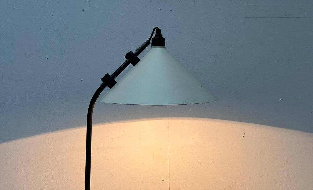 Modern minimalist Danish floor lamp from the mid-century, 1960s.