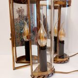 Paire d'appliques anciennes en laiton