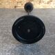 Old Ashtray On Foot Metal Black + Ashtray Chrome 70s Vintage