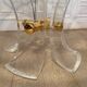 Lily table in plexiglass and gilded metal, 1970