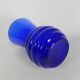 Art Deco vase with ribbed base, cobalt blue, 1930s