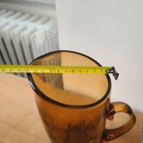 Amber orangeade set - 1 pitcher - 6 glasses - 2 small glasses
