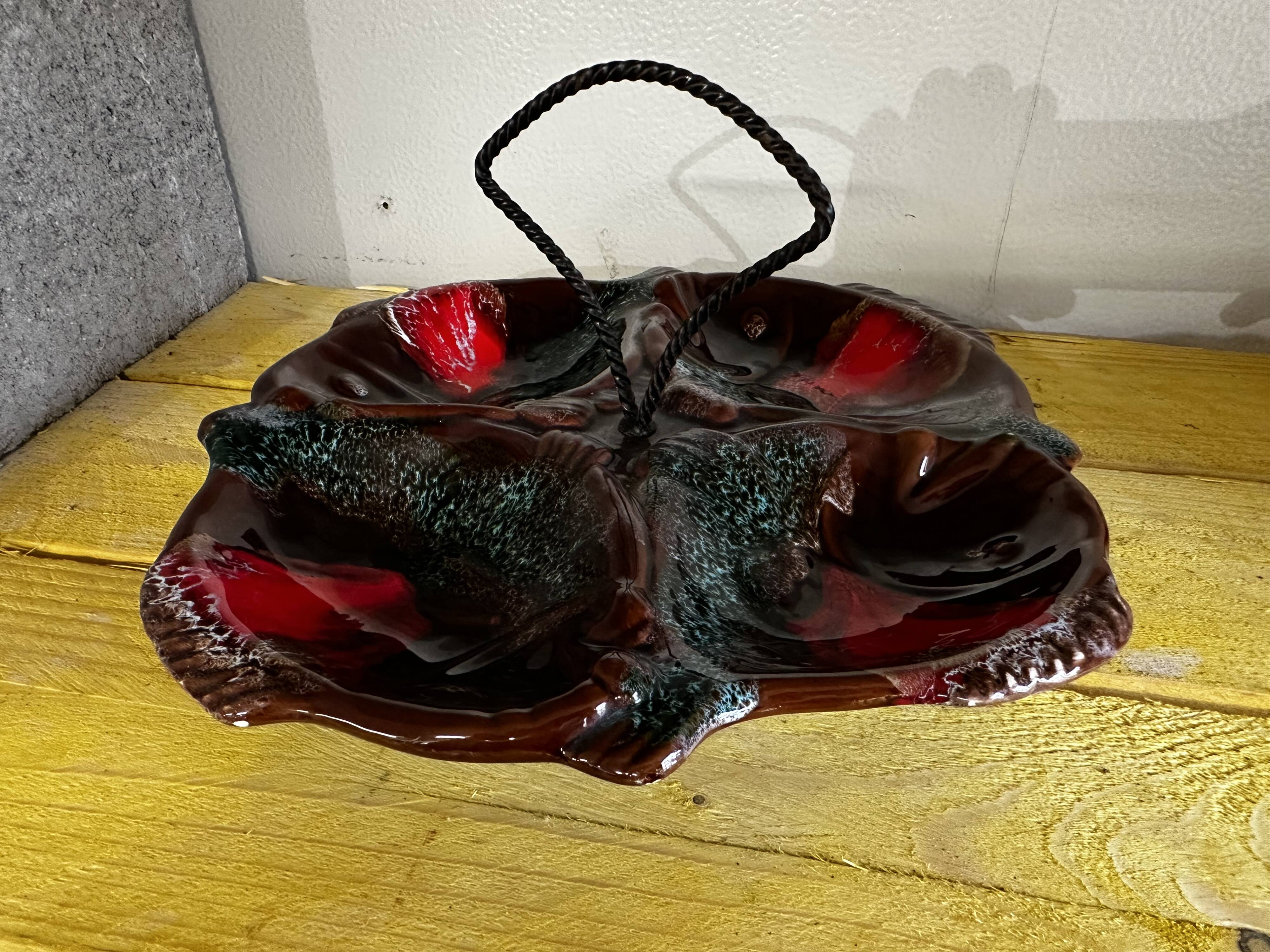 Vintage Vallauris Ceramic Hors d'oeuvre Serving Tray 33 x 33 cm