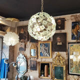 Sputnik chandelier cut glass 1960