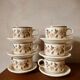 6 tasses à thé ou chocolat anglaises