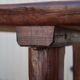 Dining table + 2 brutalist benches in vintage 1950s elm.
