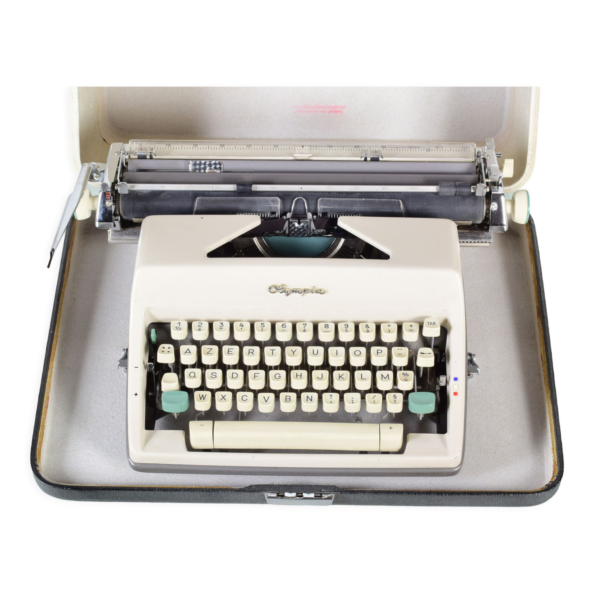 Olympia typewriter with suitcase