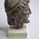 Head of Zeus in patinated plaster in imitation of bronze, 15 cm