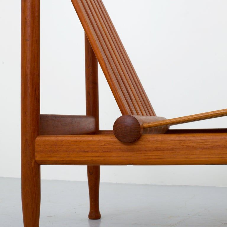 Set of 2 teak lounge chairs by Kai Lyngfeld Larsen Denmark 1960s