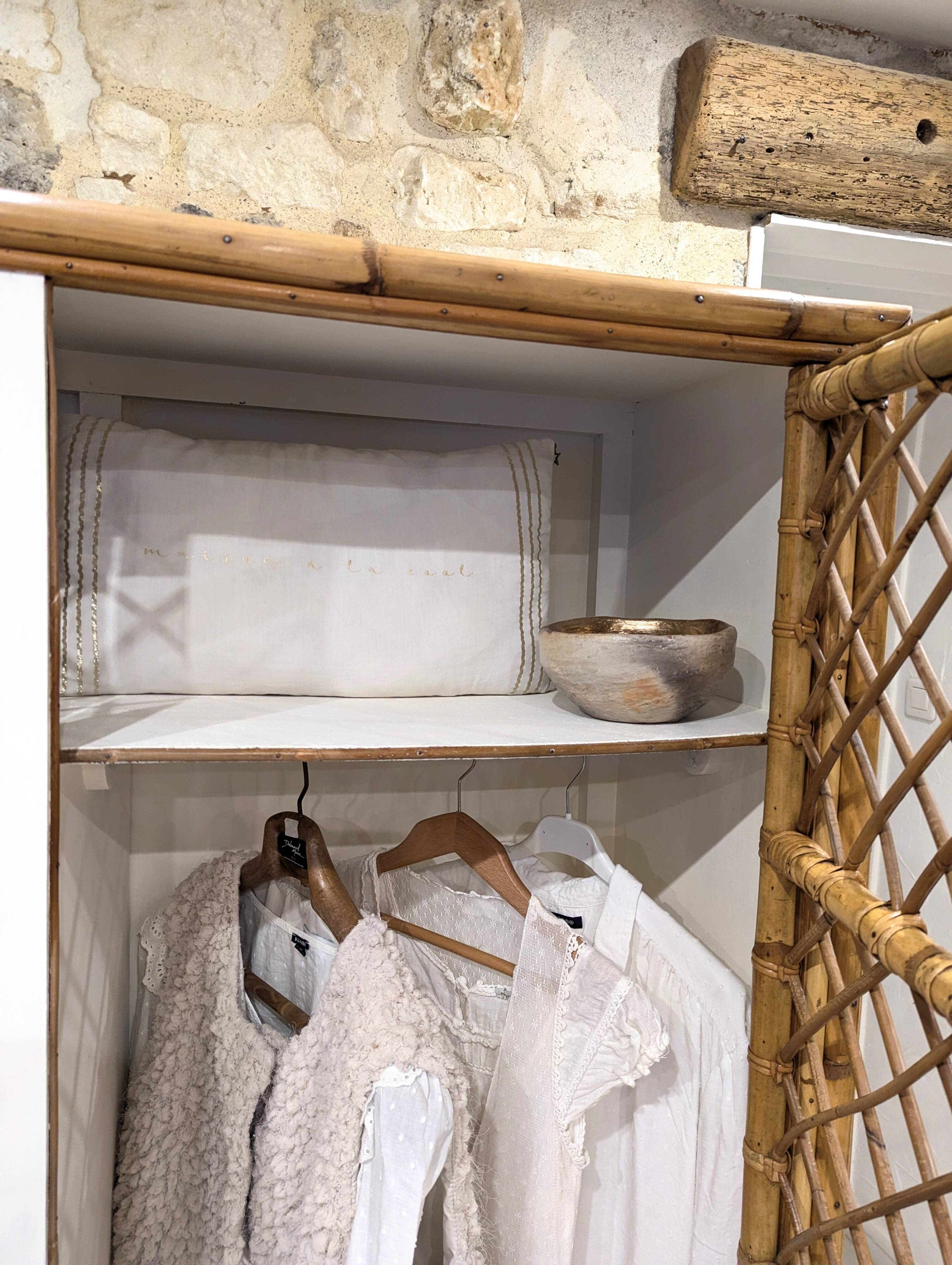 Rattan wardrobe