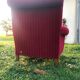 Napoleon III red velvet shepherdess chair