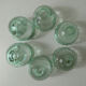 6 vintage glass jam jars