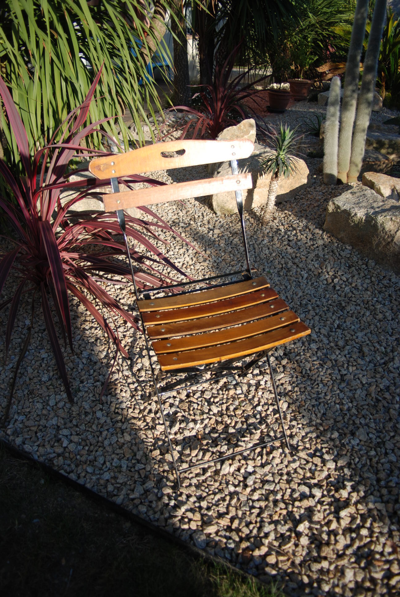 4 folding vintage terrace chairs