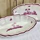 Round dish Gien model pink landscapes 1960 1971