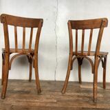 Pair of bistro and bohemian chairs 1950