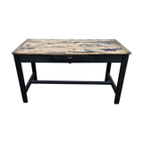 Old black wooden farmtable