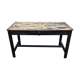 Table de ferme en bois noir