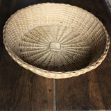 Vintage round wicker basket